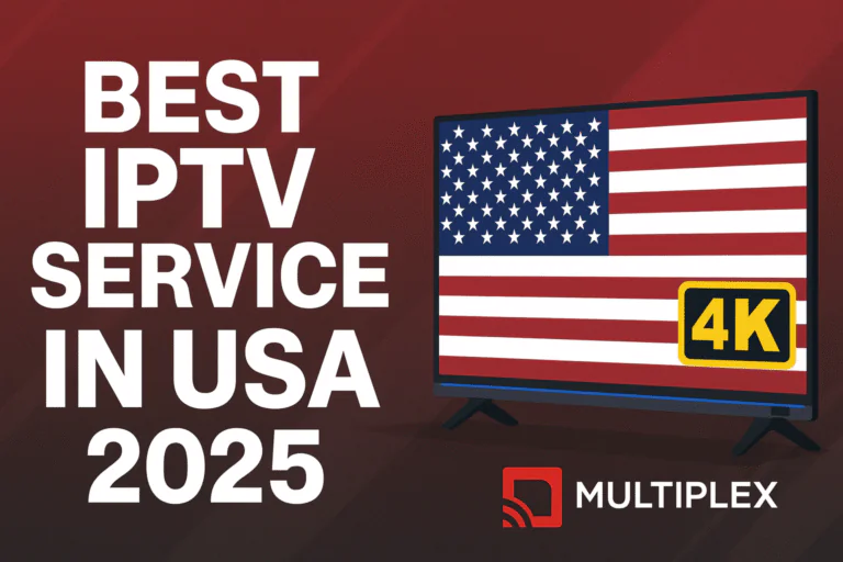 iptv free trial usa 2025 – try multiplex iptv before you pay with 4k streaming and usa flag background